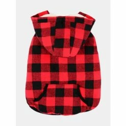 Fresh Pawz Flannel Detachable Hood Jacket | Dog Clothing Apparel Multi
