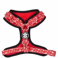 Fresh Pawz Monogram Hype | Adjustable Mesh Harness Accessories Red -Fresh Pawz Shop unnamed file 194