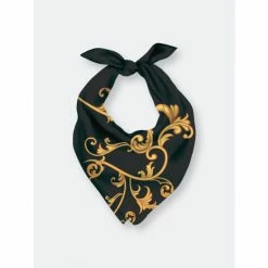 Fresh Pawz Baroque Leaves | Bandanna Accessories Black