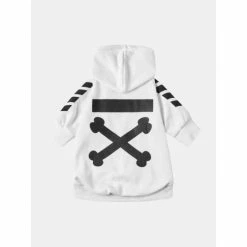 Fresh Pawz Woof Hoodie | Dog Clothin Apparel White