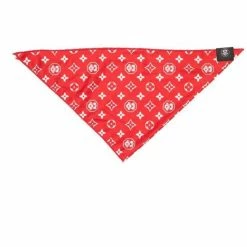 Fresh Pawz Monogram Hype | Cooling Bandanna Apparel Red