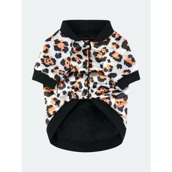 Fresh Pawz Leopard Print Satin Jacket | Dog Clothing Apparel Multi 3 Fresh Pawz Leopard Print Satin Jacket | Dog Clothing Apparel Multi