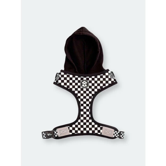 Fresh Pawz Checkerboard | Hoodie Harness Accessories White 3 Fresh Pawz Checkerboard | Hoodie Harness Accessories White
