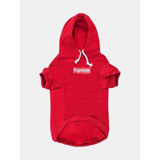 Fresh Pawz Pupreme Box Logo Hoodie | Dog Clothing Apparel Red 3 Fresh Pawz Pupreme Box Logo Hoodie | Dog Clothing Apparel Red