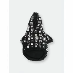 Fresh Pawz Monogram Hype Hoodie | Dog Clothing Apparel Black -Fresh Pawz Shop unnamed file 268