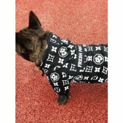 Fresh Pawz Monogram Hype Hoodie | Dog Clothing Apparel Black -Fresh Pawz Shop unnamed file 269