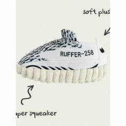 Fresh Pawz Zebra 258 Sneaker Plush | Dog Toy Toys White -Fresh Pawz Shop unnamed file 272