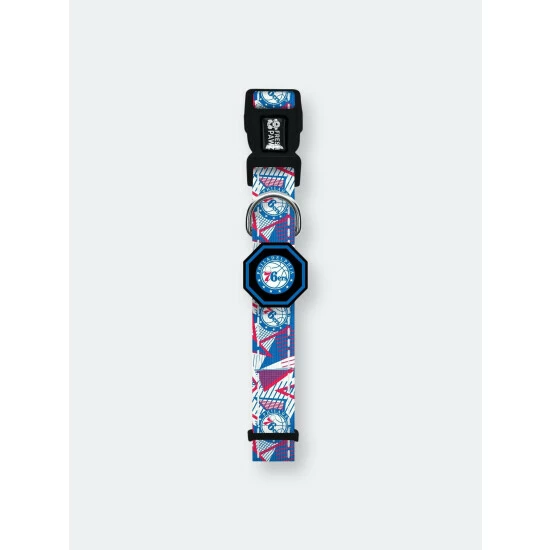 Philadelphia 76ers X Fresh Pawz - Hardwood | Collar Accessories Blue 4 Philadelphia 76ers X Fresh Pawz - Hardwood | Collar Accessories Blue - Image 2