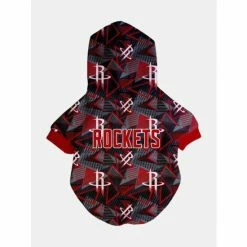 Houston Rockets X Fresh Pawz - Hardwood Hoodie | Dog Clothing Apparel Red
