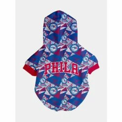 Philadelphia 76ers X Fresh Pawz - Hardwood Hoodie | Dog Clothing Apparel Blue