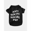 Fresh Pawz Anti Social Social Pup T-shirt | Dog Clothing Apparel Black -Fresh Pawz Shop unnamed file 582