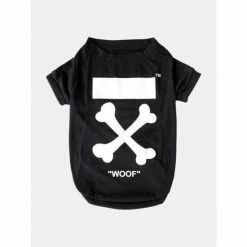 Fresh Pawz Woof T-shirt | Dog Clothing Apparel Black