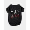 Fresh Pawz Life Is Pucci T-shirt | Dog Clothing Apparel Black