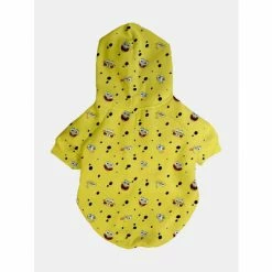 Spongebob X Fresh Pawz - SB All Over Hoodie | Dog Clothing Apparel Yellow