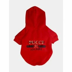 Fresh Pawz Pucci Dog Park Hoodie | Dog Clothing Apparel Red