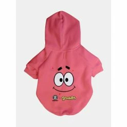 Spongebob X Fresh Pawz - Patrick Face Hoodie | Dog Clothing Apparel Pink