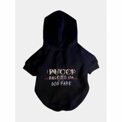 Fresh Pawz Pucci Dog Park Hoodie | Dog Clothing Apparel Black