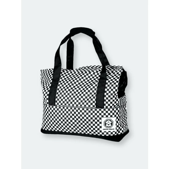 Fresh Pawz Checkerboard | Carrier Bag Accessories White 3 Fresh Pawz Checkerboard | Carrier Bag Accessories White