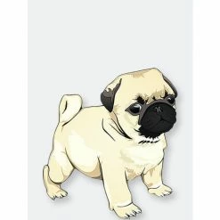 Fresh Pawz Pug Pup | Sticker Toys Cream