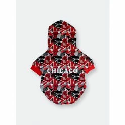Chicago Bulls X Fresh Pawz - Hardwood Hoodie | Dog Clothing Apparel Red